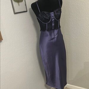 Purple and Black Lace Dress